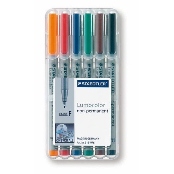 Staedtler Staedtler ST 314 WP6 A6 Overhead pen Lumocolor; Bold;  permanent 6 pieces ST 316 WP6